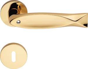 Door handle on reduced rose art.025 - Linea Calì